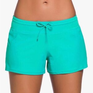 Womens 3" Waistband Swimsuit Bottom Boy Shorts Swimming Panty